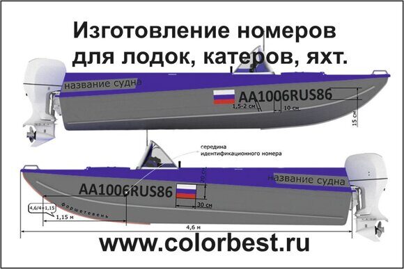 номера для лодок, яхт, катеров, гидроциклов